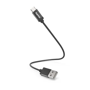 Hama 00201600 kabel USB USB 2.0 0,2 m USB A USB C Czarny 00201600 - Kable komputerowe i do monitorów - miniaturka - grafika 1