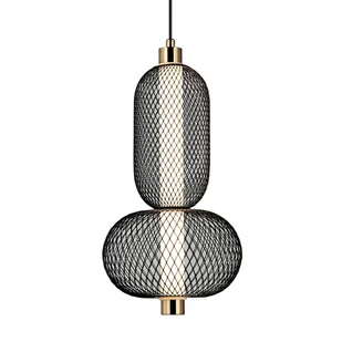 Zwisająca lampa Marco PND-84283-2-BK Italux LED 10W 3000K koszyk czarna - Lampy sufitowe - miniaturka - grafika 1