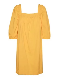 VERO MODA Sukienka damska, jaskrawy żółty, L - Sukienki - miniaturka - grafika 1