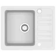 Zlewozmywaki - Biały granitowy zlewozmywak z ociekaczem W9-T25 - miniaturka - grafika 1