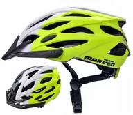 Kaski rowerowe - Meteor Kask rowerowy Marven M 55-58 cm szary/biały/limonkowy 25170 - miniaturka - grafika 1