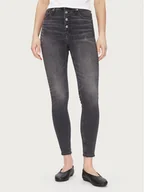Spodnie damskie - Calvin Klein Jeans Jeansy J20J225509 Czarny Super Skinny Fit - miniaturka - grafika 1