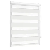 Rolety - Roleta w kasecie dzień noc Classic biała 64.5 x 150 cm prawa - miniaturka - grafika 1