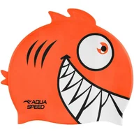 Pływanie - Czepek pływacki silikonowy dla dzieci Aqua Speed Pirana - miniaturka - grafika 1