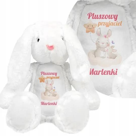 PRZYTULANKA Królik PLUSZOWY Przyjaciel Własne IMIĘ