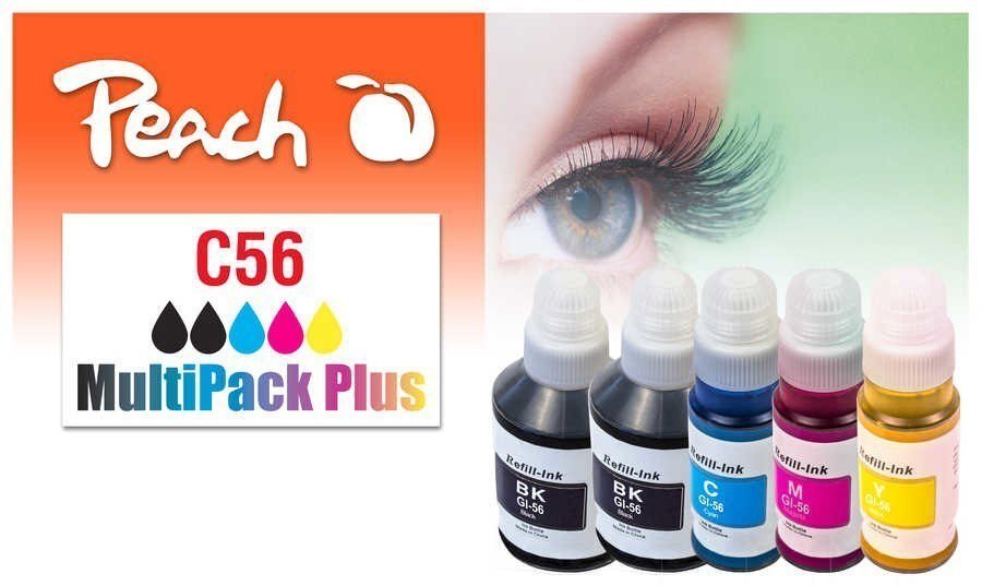 Tusz Peach Peach Peach 321698 nabój z tuszem 5 szt. Zamiennik Standardowa wydajność Czarny, Cyjan, Purpurowy, Żółty