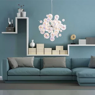 Nave LAMPA wisząca EXPLOSION 7026430 szklana OPRAWA designerski ZWIS kule balls chrom multikolor 7026430 - Lampy sufitowe - miniaturka - grafika 1