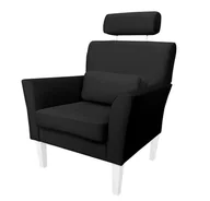 Fotele - Fotel DENVER nogi białe MG19 - miniaturka - grafika 1