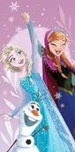 Okrycia kąpielowe dla dzieci - Ręcznik Plażowy 70X140 Kraina Lodu Frozen Różowy Szybkoschnący - miniaturka - grafika 1