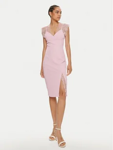 Imperial Sukienka koktajlowa A9990001R Różowy Slim Fit - Sukienki - miniaturka - grafika 1