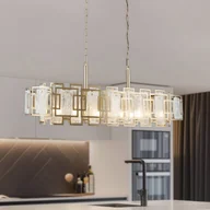 Lampy sufitowe - Żyrandol Karmella Lucea, możliwość ściemniania, brązowy / mosiężny, salon / jadalnia, metal - miniaturka - grafika 1