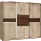 Szafy - Szafa Puerto 240 MebloCross Sonoma Jasna / Sonoma Jasna / Biały Mat, Wnętrze Szafy Typ C - miniaturka - grafika 1