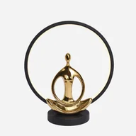 Lampy stojące - Ozdobna lampa nocna LED, czarno-złota, yoga ED81F134U z serii YOGA - miniaturka - grafika 1