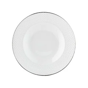 Talerz głęboki Tiffany Platinium 22 cm biały - Talerze - miniaturka - grafika 1