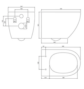 Omnires Ottawa Comfort toaleta WC bez kołnierza 54x37 cm + deska wolnoopadająca biała OTTAWACMWBP - odbiór osobisty: Kraków, Warszawa - Miski WC - miniaturka - grafika 1