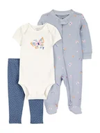 Body dla niemowląt - carter's 3-częściowy zestaw w kolorze niebiesko-błękitno-białym - miniaturka - grafika 1