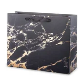 Opakowania i torebki na prezenty - Torba prezentowa, marmurek, czarny - miniaturka - grafika 1