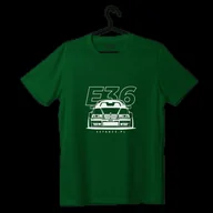Odzież do sportów motorowych - T-shirt koszulka przód BMW E36 zielona-M - miniaturka - grafika 1
