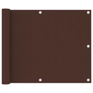 Parawany - vidaXL Parawan balkonowy, brązowy, 75x500 cm, tkanina Oxford vidaXL - miniaturka - grafika 1