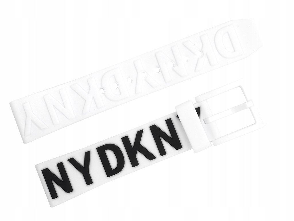 Pasek do zegarka DKNY NY2725 18 mm biały logo oryginał