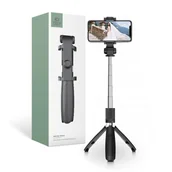 Selfie stick - TECH-PROTECT L01S WIRELESS SELFIE STICK TRIPOD BLACK - miniaturka - grafika 1