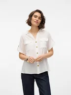 Bluzki damskie - Vero Moda Bluzka w kolorze białym - miniaturka - grafika 1