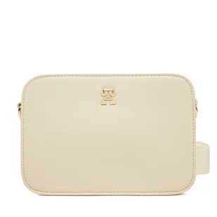 Torebka Tommy Hilfiger Th Logotape Camera Bag AW0AW17229 Beżowy - Torebki damskie - miniaturka - grafika 1