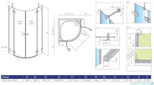 Radaway Essenza Pro Brushed GunMetal Pdd kabina 80x90 cm szczotkowany grafit 10095080-92-01L/10095090-92-01R - Kabiny prysznicowe Radaway Essenza Pro Brushed GunMetal Pdd kabina 80x90 cm szczotkowany grafit 10095080-92-01L/10095090-92-01R - Kabiny prysznicowe - miniaturka - grafika 2