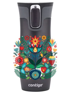 Kubek termiczny Contigo West Loop 2.0 470ml - Folklor II - Gunmetal - Kubki termiczne - miniaturka - grafika 1