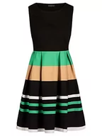 Sukienki - ApartFashion Sukienka damska, luźna sukienka wieczorowa, czarno-wielokolorowa, normalna, Czarno-wielokolorowy., M - miniaturka - grafika 1