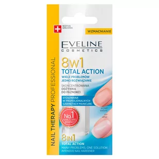Eveline Cosmetics Nail Therapy Professional 8w1 Total Action skoncentrowana odżywka do paznokci 12ml - Odżywki do paznokci - miniaturka - grafika 1