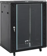 Szafy rack - vidaXL Szafa sieciowa z przechowywaniem Czarny 60 x 60 x 80 cm Stal - miniaturka - grafika 1