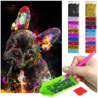 Zabawki kreatywne - Haft Diamentowy ARTULIO, Obraz DIY 5D, Diamond Painting, Mozaika Diamentowa 40X60cm (Malowniczy pies) + Zestaw Akcesoriów - miniaturka - grafika 1