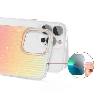 Kingxbar Travel Series luksusowe eleganckie etui na iPhone 13 Pro pomarańczowy (Sunset) - Etui i futerały do telefonów - miniaturka - grafika 5