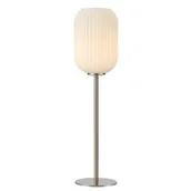 Lampy stojące - Szklana lampa na stół Cava 108561 Markslojd szklany klosz biały nikiel - miniaturka - grafika 1