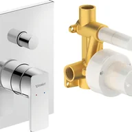 Baterie podtynkowe - Duravit Manhattan chrom bateria podtynkowa 2 odbiorniki+element podtynkowy - miniaturka - grafika 1