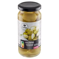 Warzywa w marynacie - Carrefour Extra Oliwki nadziewane czosnkiem zielone 227 g - miniaturka - grafika 1