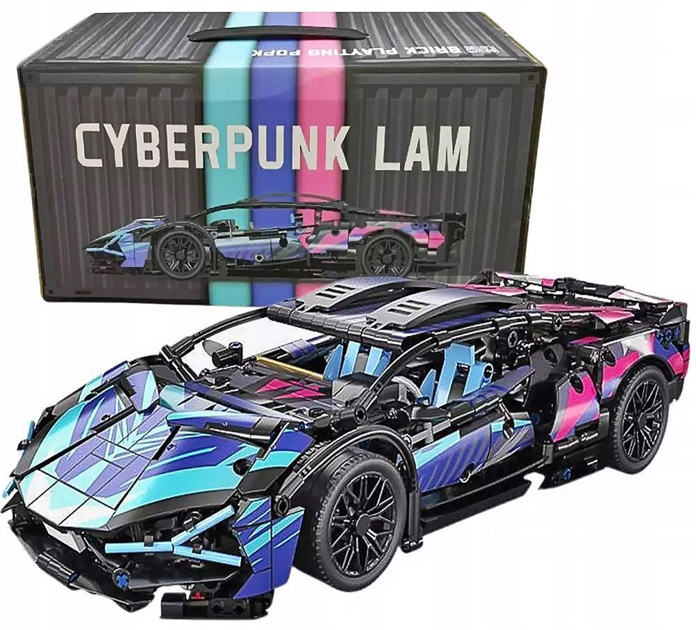 SAMOCHÓD KLOCKI XL LAMBORGHINI auto do układania duży zabawka miasto droga