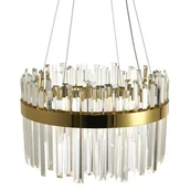 Lampy sufitowe - Lampa wisząca do jadalni ROYAL ST-1088-50 Step LED 52W 3000K kryształy złoty - miniaturka - grafika 1