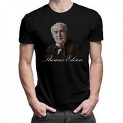 Koszulki męskie - Thomas Edison - męska koszulka z nadrukiem 9538 - miniaturka - grafika 1