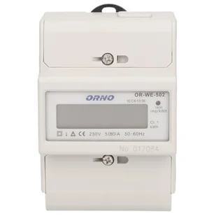 Orno Licznik 1-fazowy wskaźnik zużycia energii elektrycznej OR-WE-502 - Liczniki energii elektrycznej - miniaturka - grafika 1