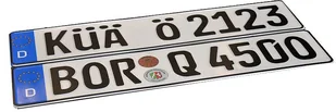 Tablice rejestracyjne kolekcjonerskie Niemieckie - Akcesoria motoryzacyjne - miniaturka - grafika 1
