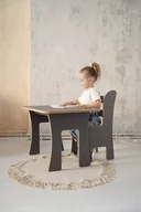 Zestawy mebli dla dzieci - Stolik + Krzesełko - szare - miniaturka - grafika 1
