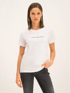 Koszulki i topy damskie - Diesel T-Shirt T-Sily-Wr 00SWP5 0HERA Biały Slim Fit - grafika 1