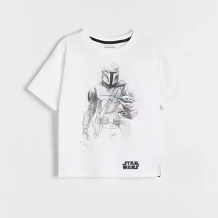 Reserved - T-shirt oversize Star Wars - Kremowy - Koszulki dla chłopców - miniaturka - grafika 1