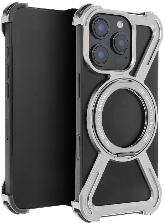 Futerał TITANIUM Escort do IPHONE 15 PRO MAX srebrny