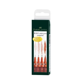 Faber-Castell flamastry artystyczne, Pitt Artist Pen, sanguine, 4 sztuki - Kredki, ołówki, pastele i pisaki - miniaturka - grafika 2