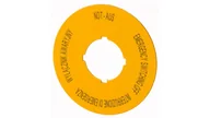 Inne akcesoria elektryczne - Eaton Tabliczka opisowa żółta okrągła fi60mm /WYŁĄCZNIK AWARYJNY/ M22-XBK5 167639 167639 - miniaturka - grafika 1