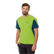 Koszulki męskie - Koszulka męska Jack Wolfskin NARROWS T M fresh green - S - miniaturka - grafika 1