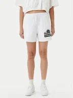 Spodenki damskie - PINKO Szorty sportowe Max Shorts Interlock Tecni 105271 A2MD Biały Regular Fit - miniaturka - grafika 1